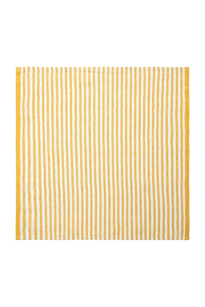 Ticking Stripe Napkins - Set of 4, Alternate, color, Mustard 20" x 20"
