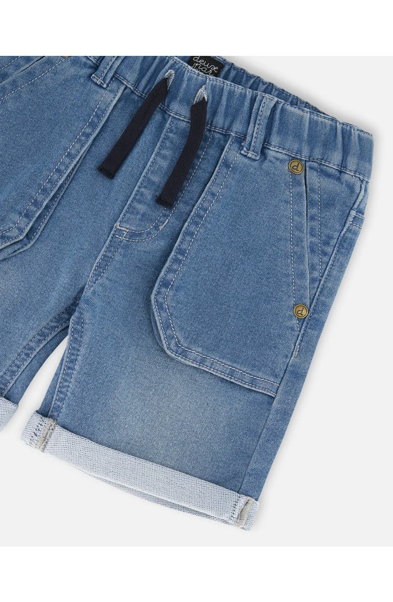 Deux par Deux Little Boy's French Terry Denim Short Denim Blue, Alternate, color, 