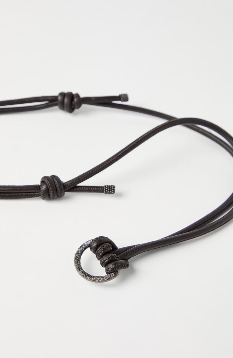 Brunello Cucinelli Glasses cord with monili, Alternate, color, Rust Brown