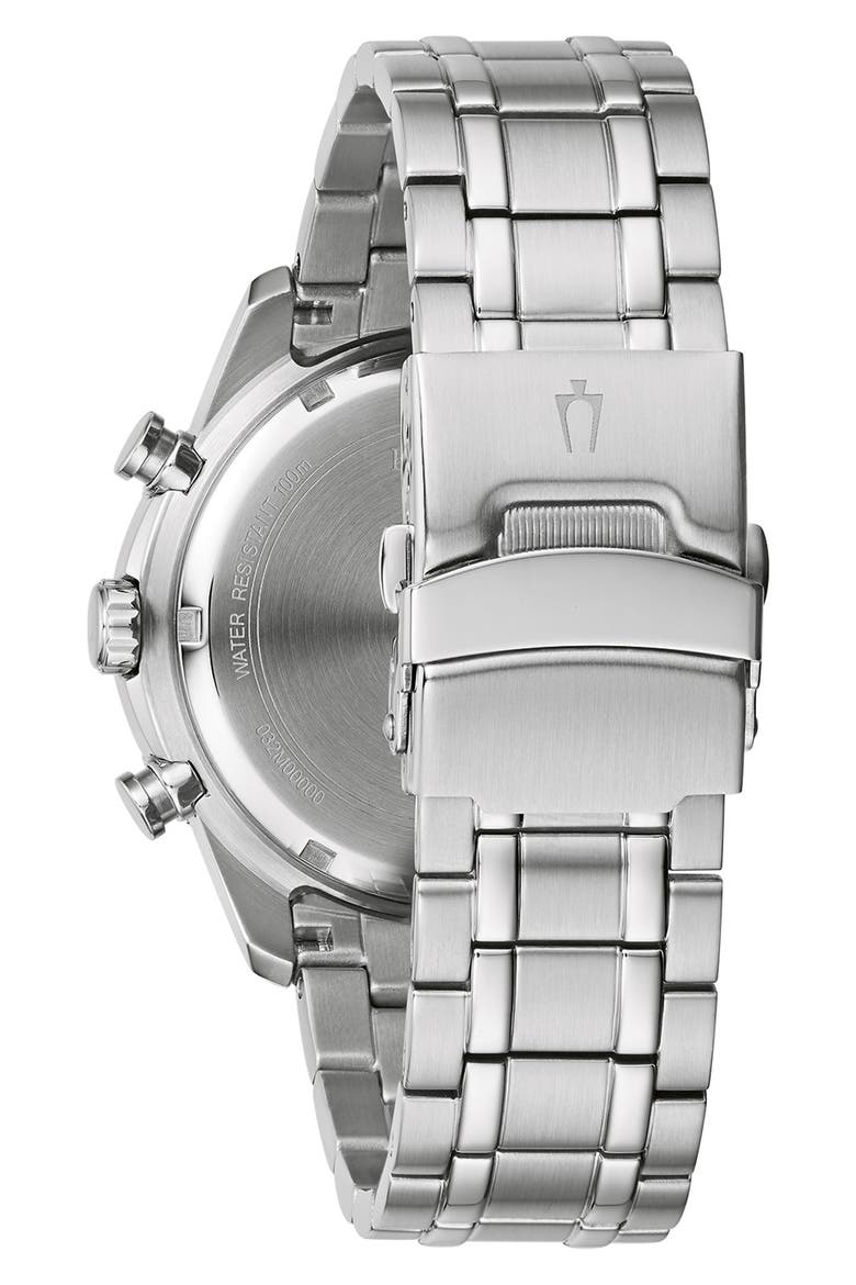Chronograph Bracelet Watch, 44mm, Alternate, color, SILVER