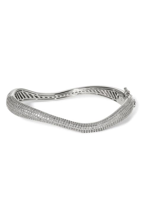 Alma Pavé Organic Hinge Bracelet