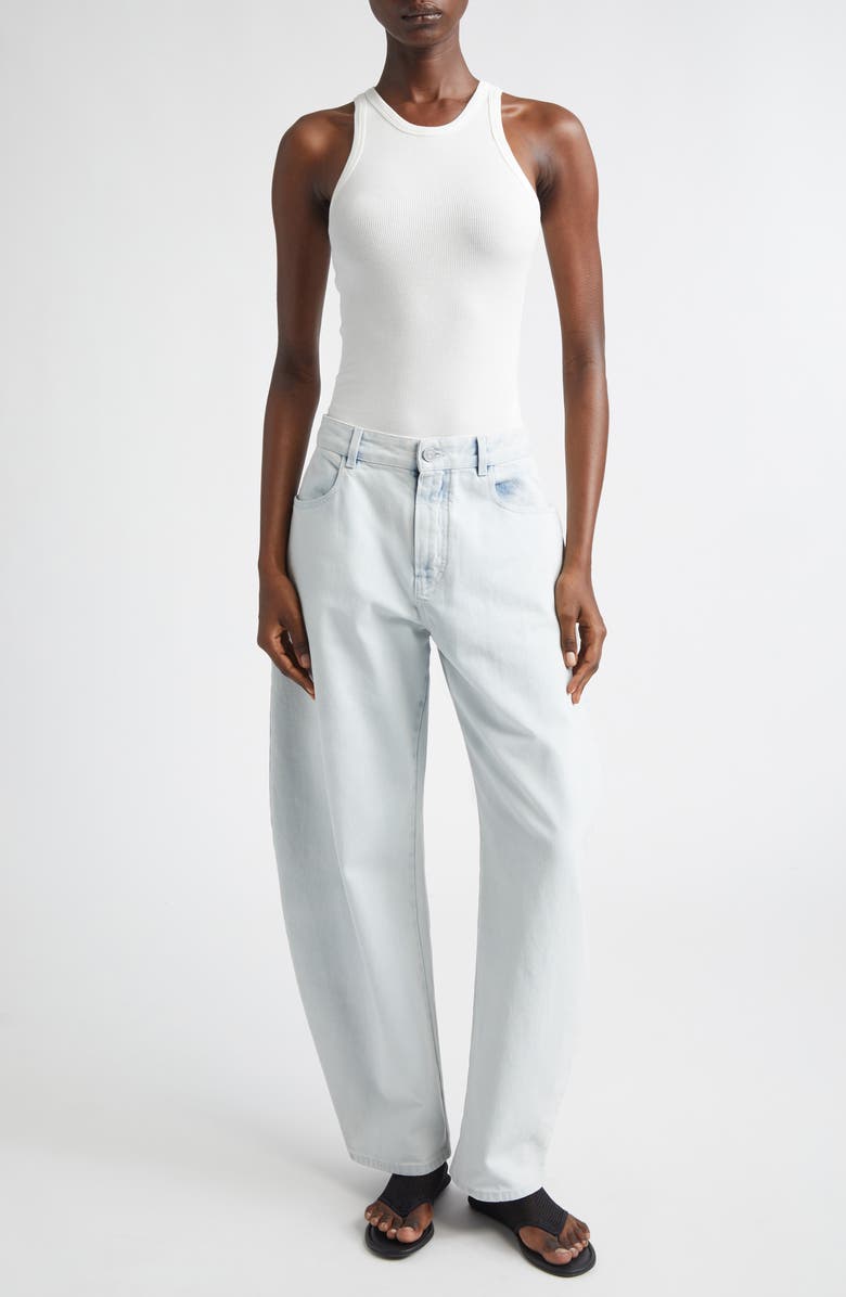 Alaïa Rib Bodysuit, Alternate, color, Blanc Casse