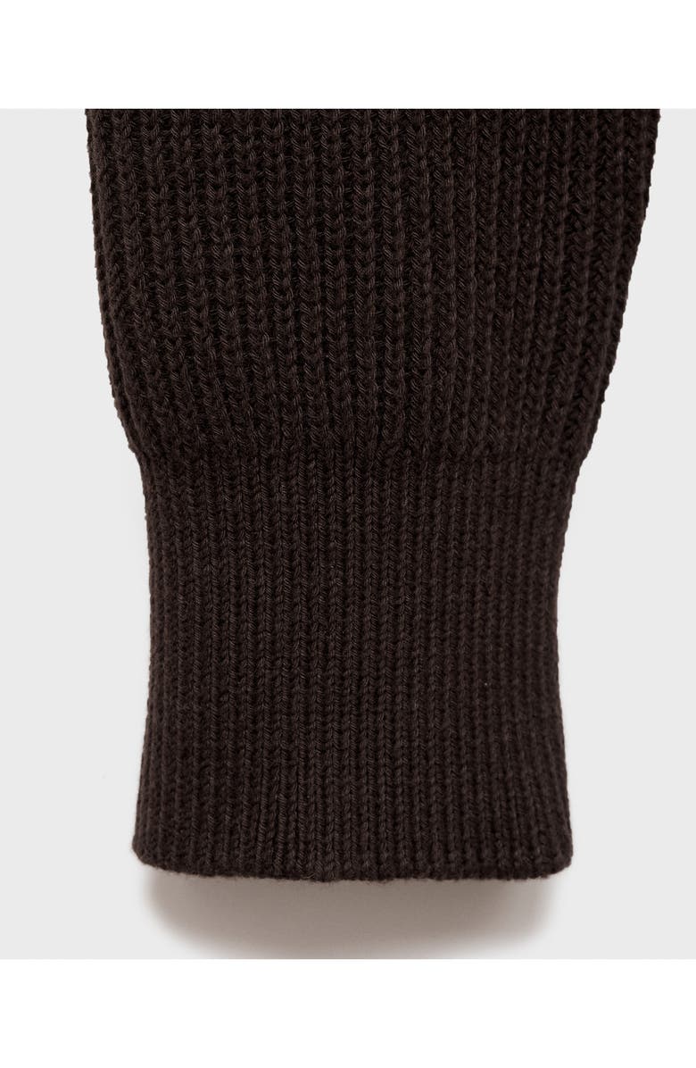 MANGO Perkins Quarter Zip Sweater, Alternate, color, Chocolate