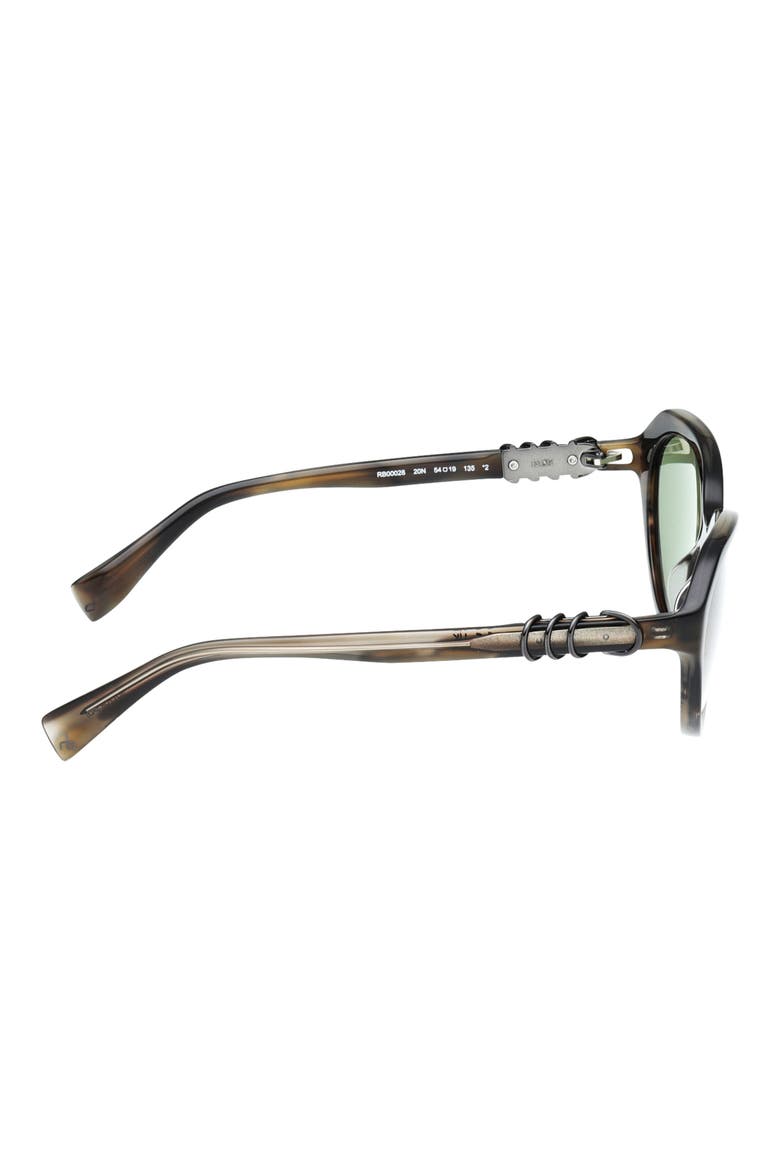 54mm Round Sunglasses, Alternate, color, SHINY MILKY GREY BROWN WATERCO