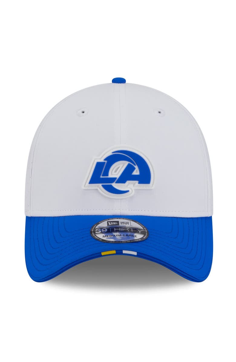 New Era Men's New Era White/Royal Los Angeles Rams 2025 NFL Training Camp 39THIRTY Flex Hat, Alternate, color, White