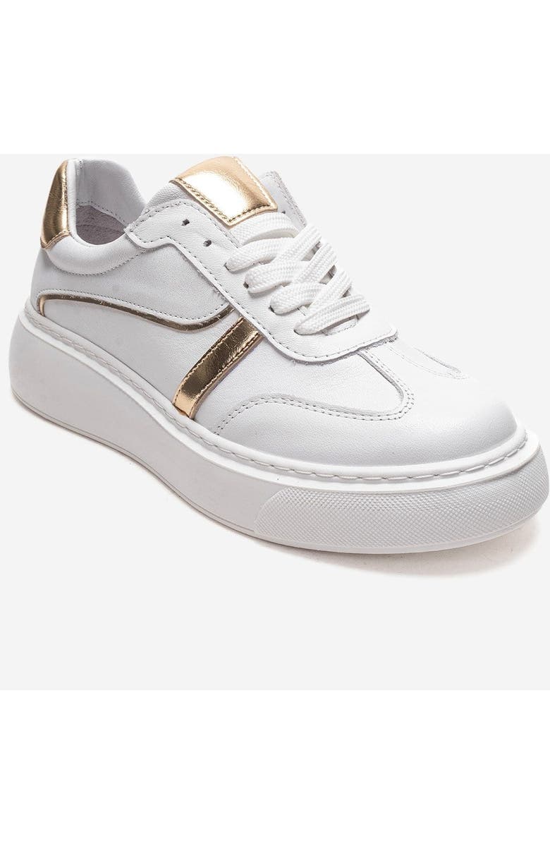 Forever & Always Shoes Ivara Leather Everyday Sneaker, Alternate, color, White
