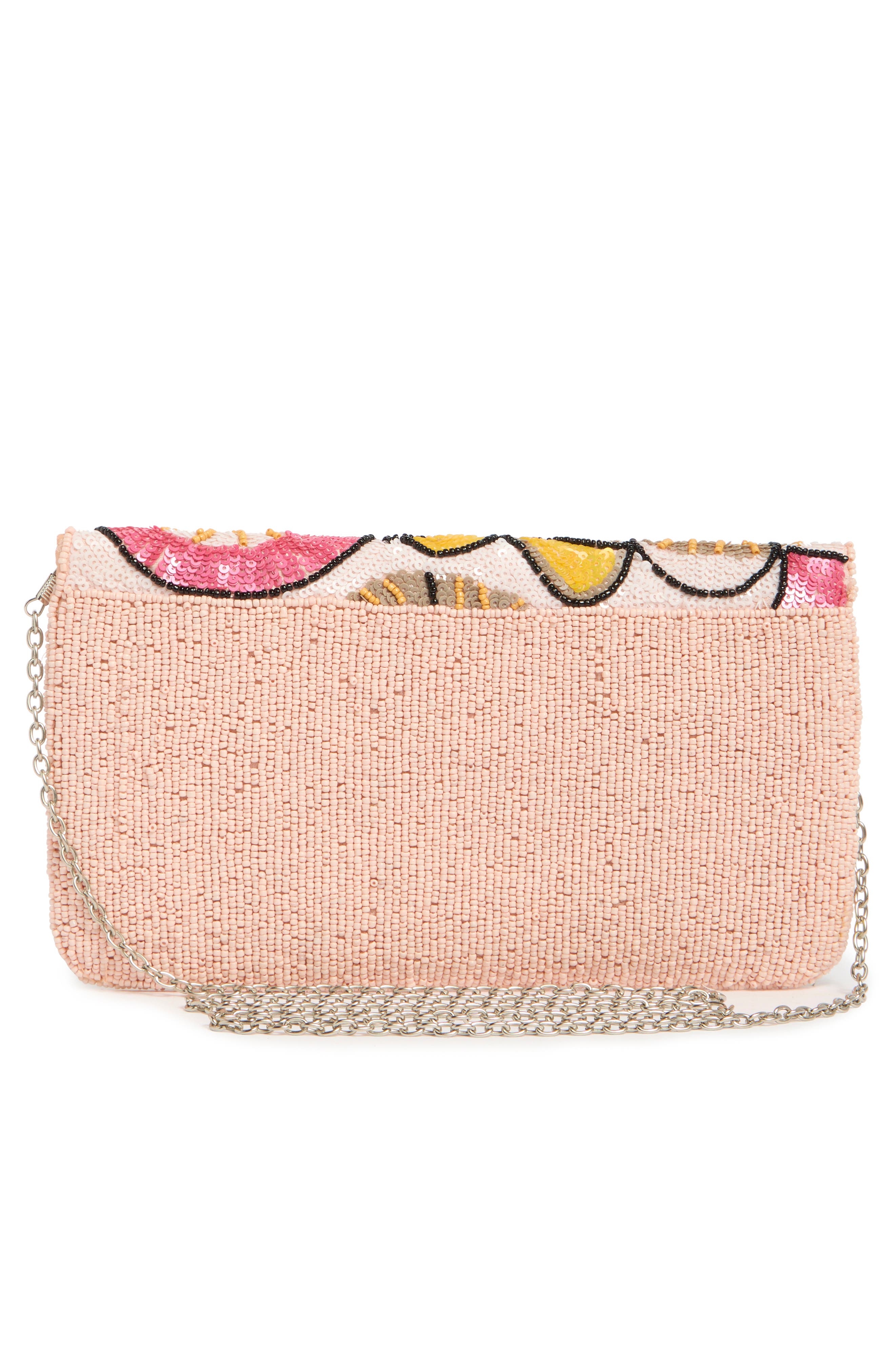 Floral Beaded Envelope Clutch, Alternate, color, MULTI FLORAL