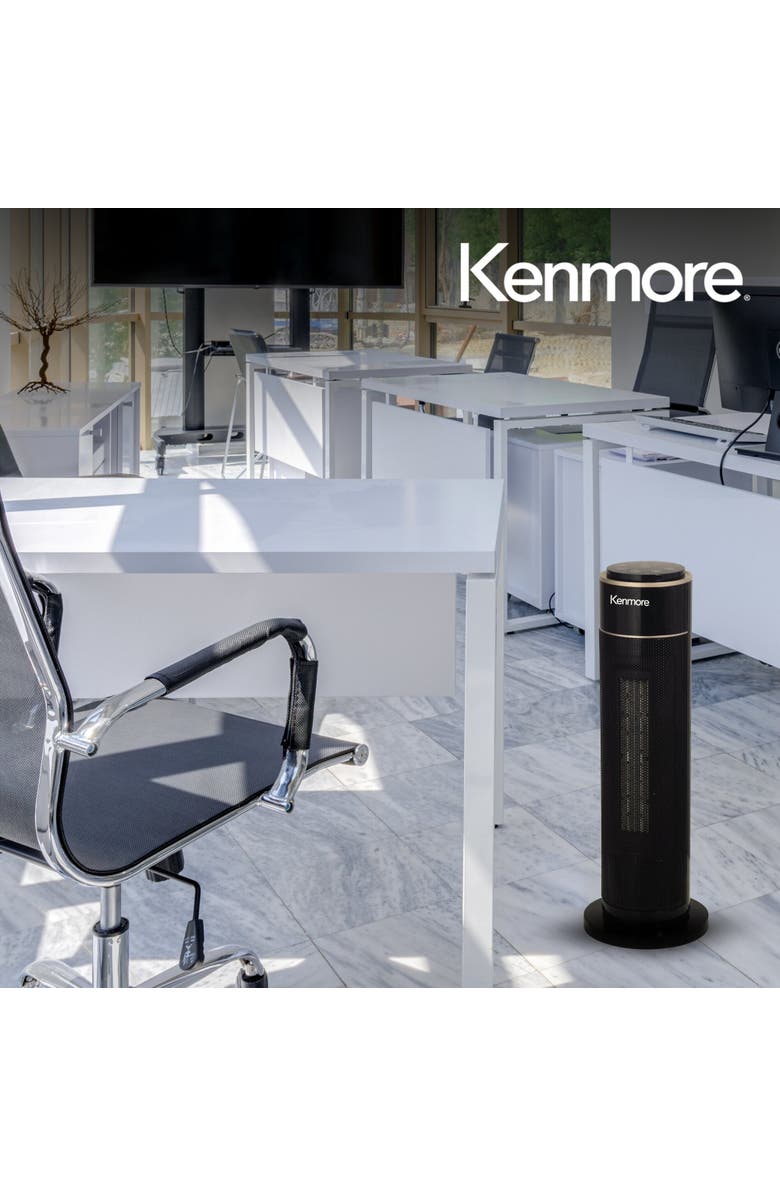 Kenmore 21 Inch Black Oscillating Tower Space Heater, Alternate, color, Black