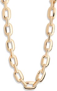 NORDSTROM RACK Knife Edge Oval Chain Link Necklace