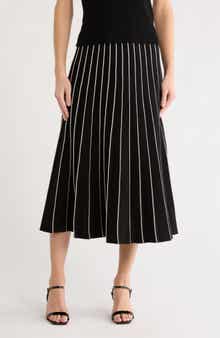 Adrianna Papell Pinstripe Sweater Skirt