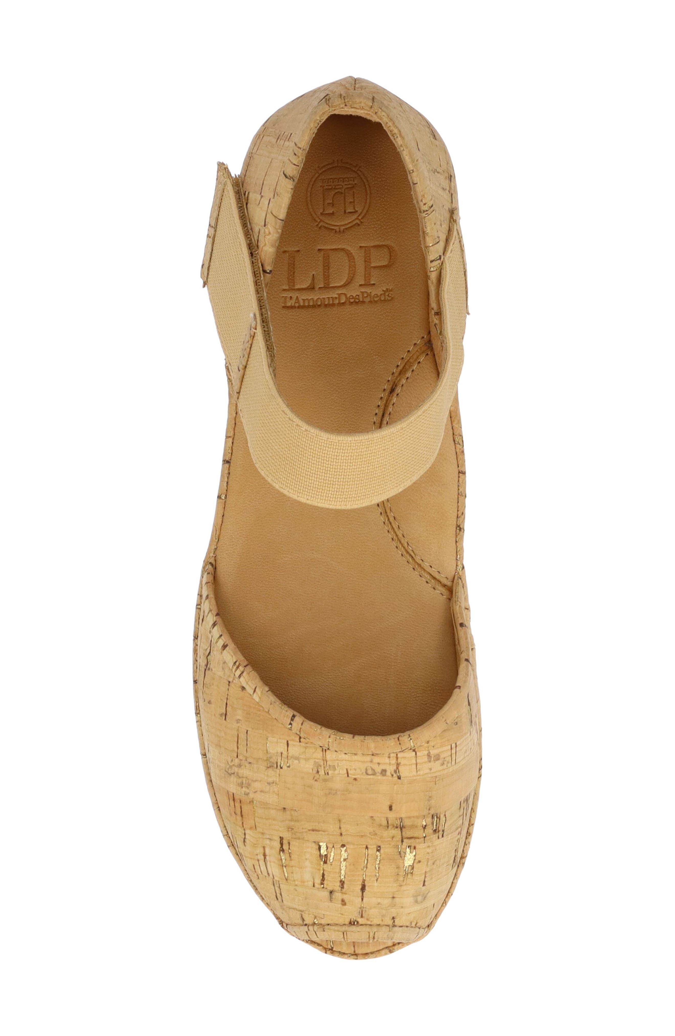 L'Amour des Pieds Amadour Ankle Strap Sandal, Alternate, color, Natural/ Gold