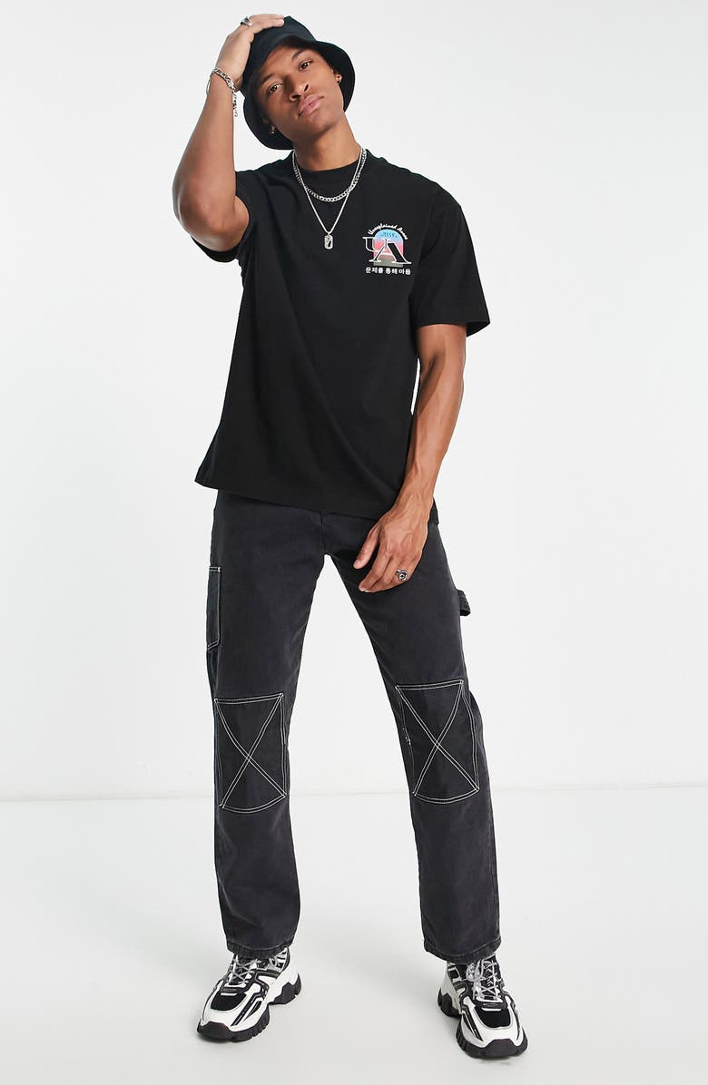 Topman Oversize Graphic Tee, Alternate, color, 