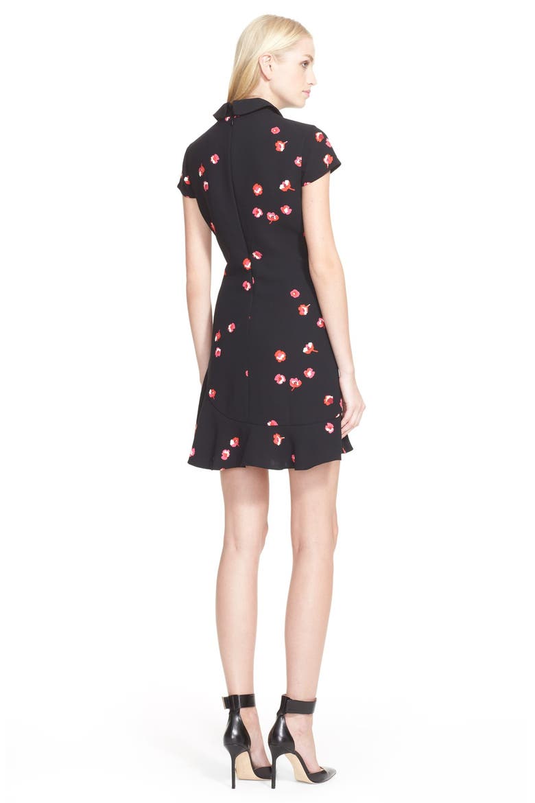 kate spade new york 'falling florals' cap sleeve sheath dress, Alternate, color, BLACK