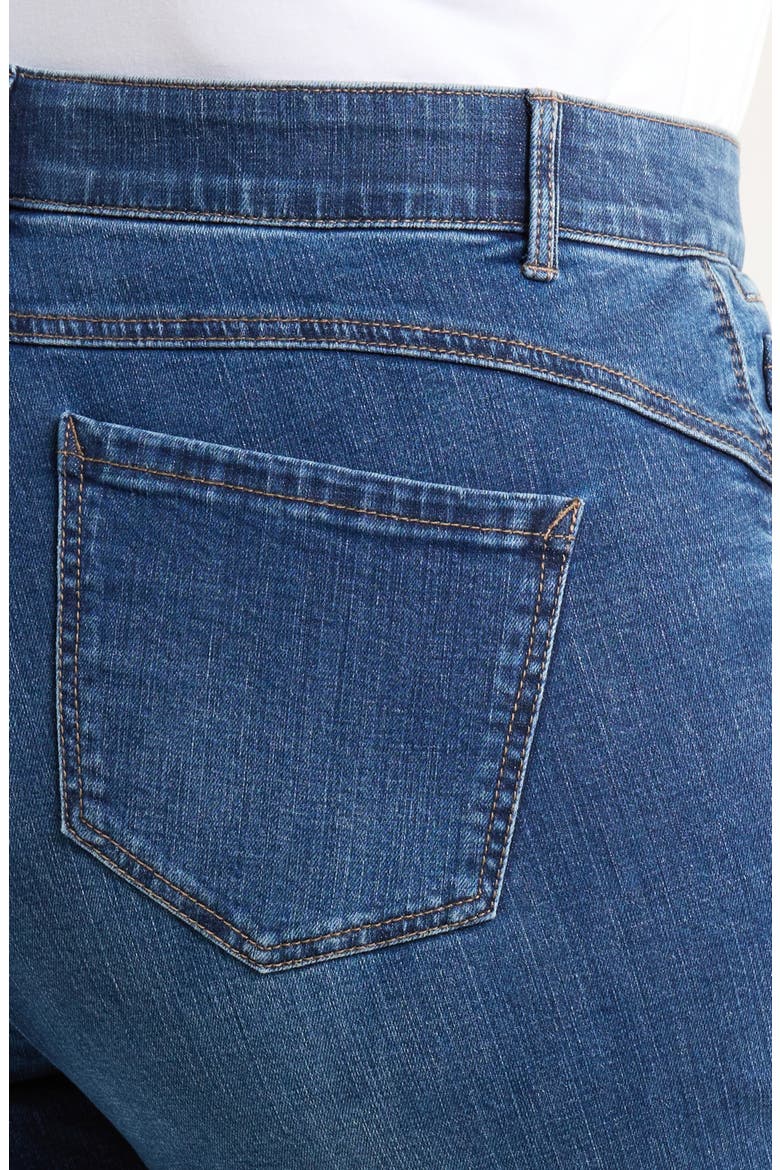 Round-Up High Waist Cuffed Boyfriend Jeans, Alternate, color, BLUE