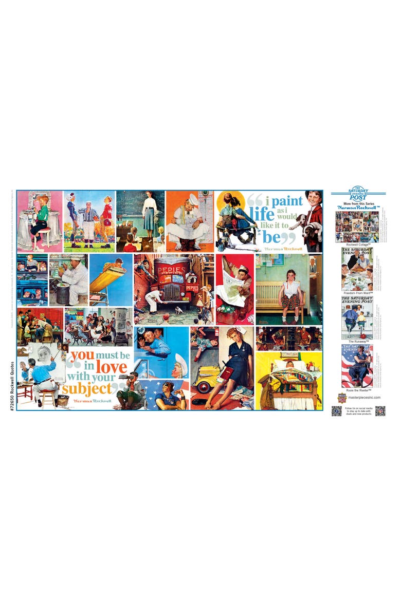 Rockwell Quotes 1000 Piece Jigsaw Puzzle, Alternate, color, Multicolor