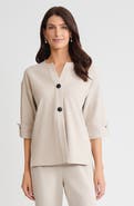 Ming Wang Heritage Tonal Stretch Deco Crepe Jacket