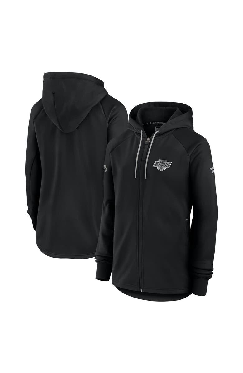 FANATICS Women's Fanatics  Black Los Angeles Kings Authentic Pro Rink Fleece Full-Zip Jacket, Main, color, 