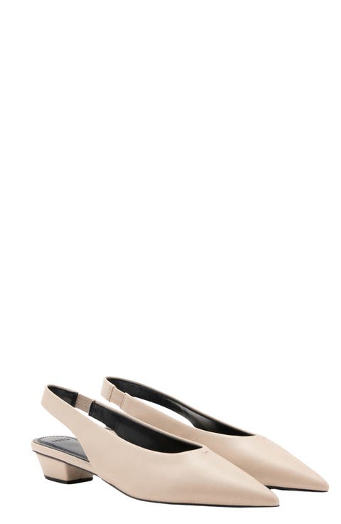 Faux Leather Pointed Toe Slingback Pump