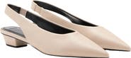 MANGO Faux Leather Pointed Toe Slingback Pump