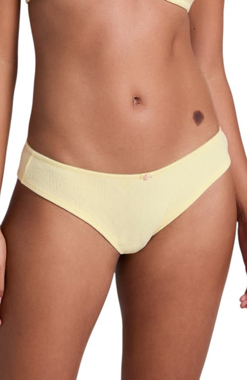 Hunkemoller Hunkemöller Pointelle Brazilian Brief In Yellow