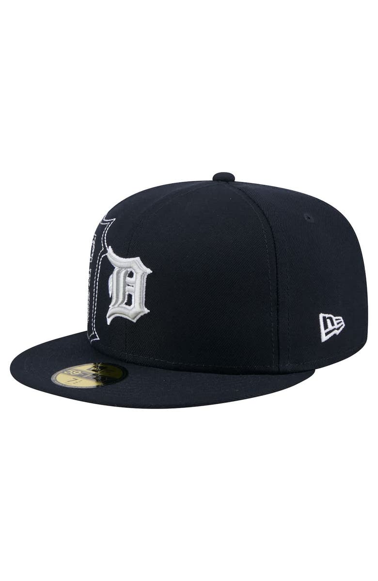 New Era Men's New Era Navy Detroit Tigers Yarn Stitch 59FIFTY Fitted Hat, Alternate, color, 