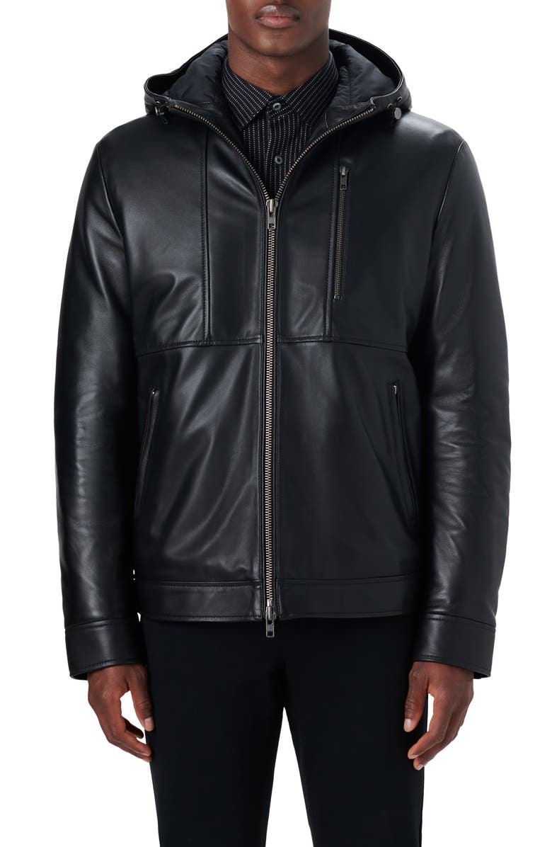 Bugatchi Hooded Bomber Jacket, Main, color,