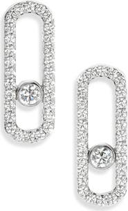 Messika Move Uno Diamond Pavé Stud Earrings