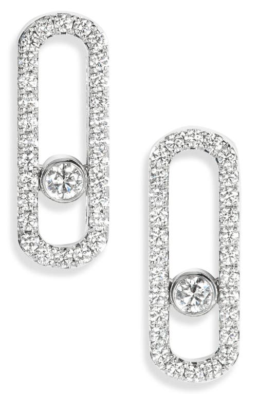 Messika Move Uno Diamond Pavé Stud Earrings In Gold