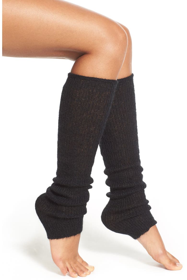 Knit Leg Warmers, Main, color, BLACK