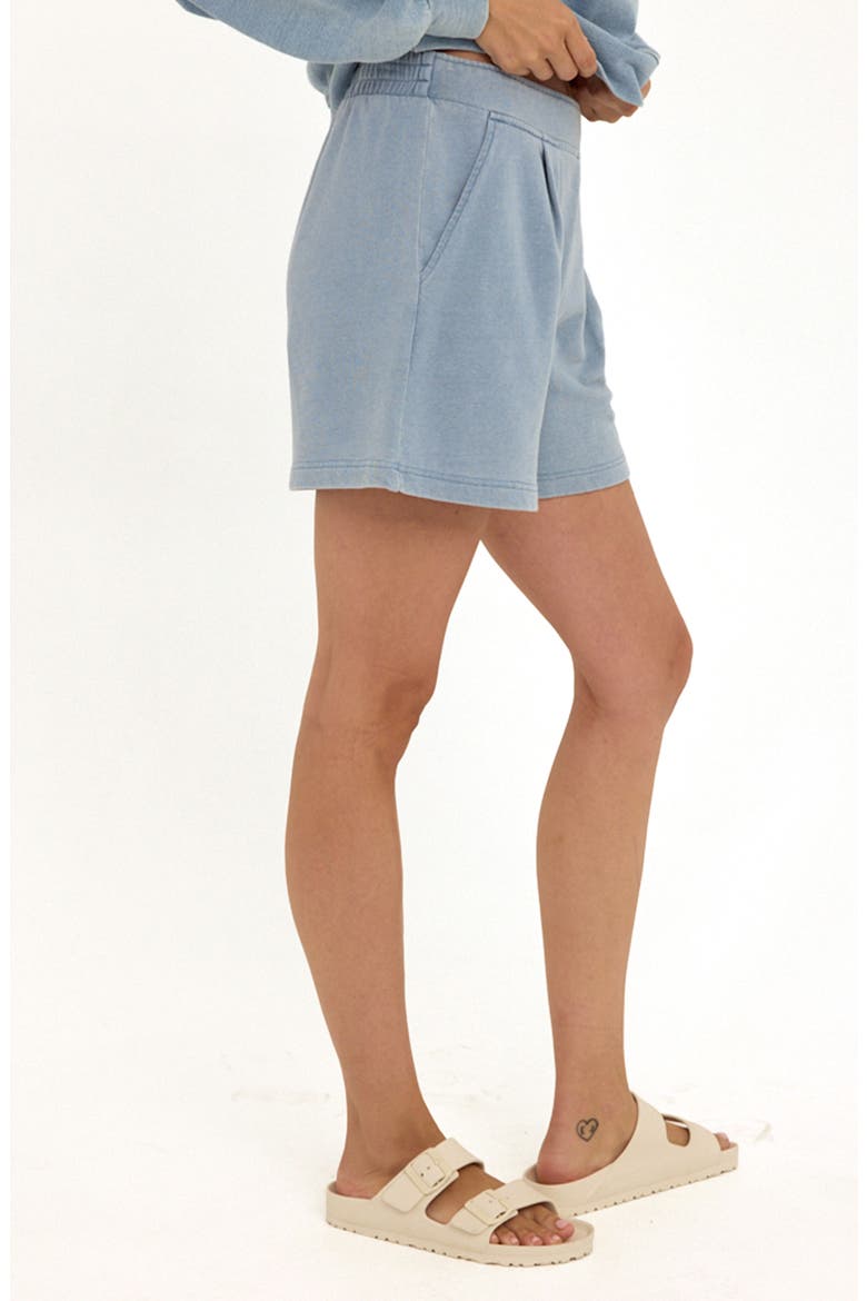 Jessamina Organic Cotton Terry Cloth Shorts, Alternate, color, LIGHT WASH