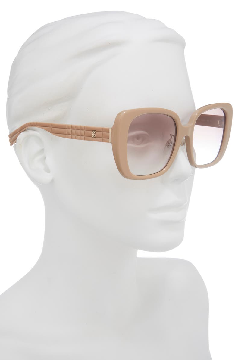 Burberry 54mm Cat Eye Sunglasses, Alternate, color, Beige