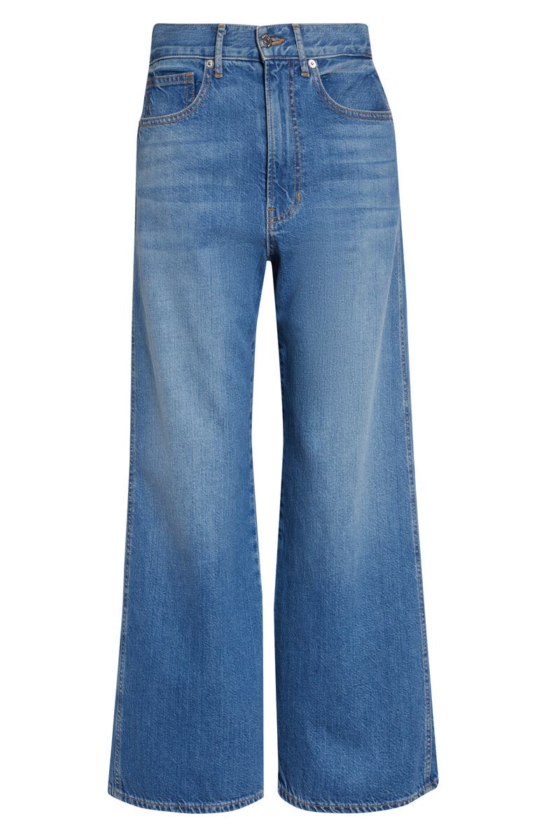 Veronica Beard Taylor High Waist Crop Wide Leg Jeans, Alternate, color, French Kiss