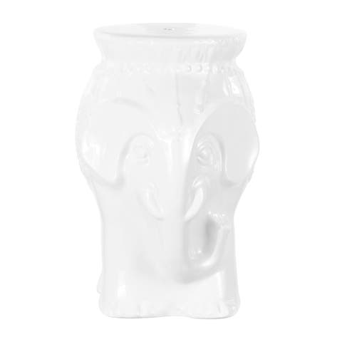 Orla 18.5" Modern Bohemian Elephant Ceramic Garden Stool
