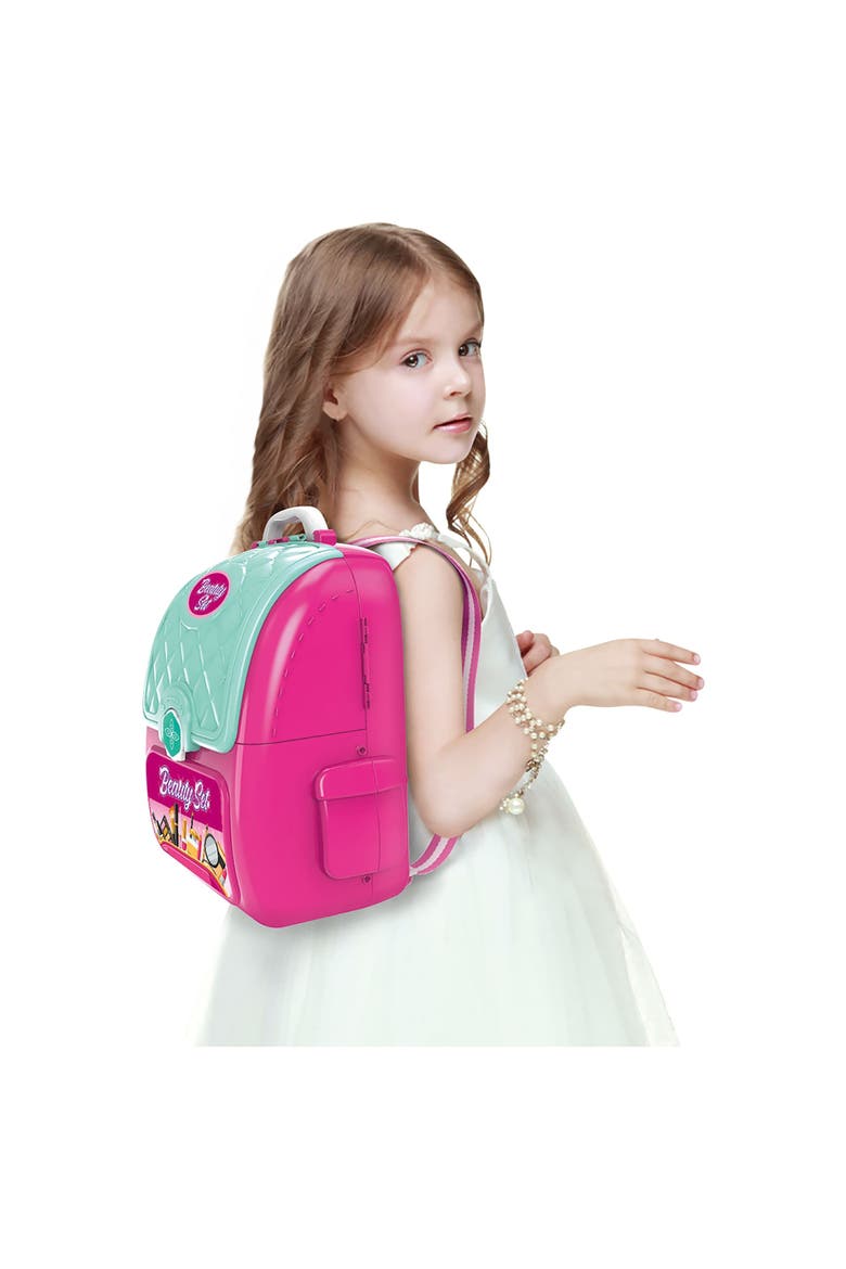 On The Go Backpack Pretend Play Vanity, Alternate, color, Pink