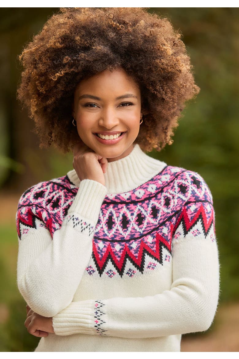 Fairisle Sweater Dress, Alternate, color, IVORY FAIRISLE