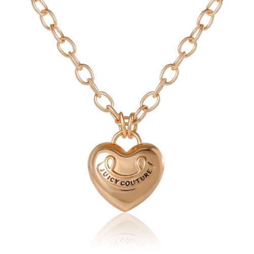 Juicy Couture Gold-tone Heart Pendant Necklace In Gold