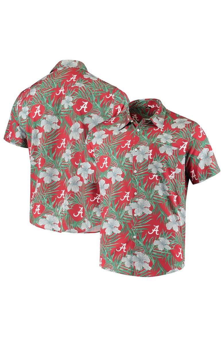 Men's Crimson Alabama Crimson Tide Floral Button-Up Shirt, Main, color, Crimson