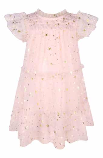 Zunie Foil Star Mesh Overlay Party Dress