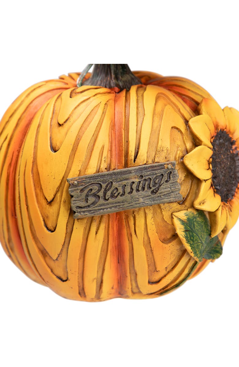 Northlight Sunflower Blessings Pumpkin Fall Harvest Decoration - 7", Alternate, color, 
