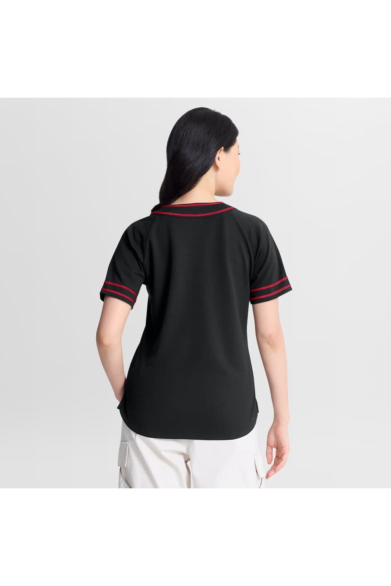 Women's Fanatics Black Arizona Diamondbacks Diva Race Ahead Raglan V-Neck T-Shirt, Alternate, color, Black