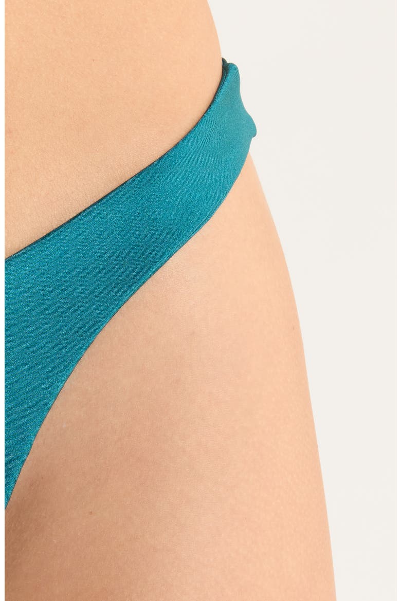 Gathered Deep V-Cut Bikini Botttoms, Alternate, color, LAGUNA HAZE
