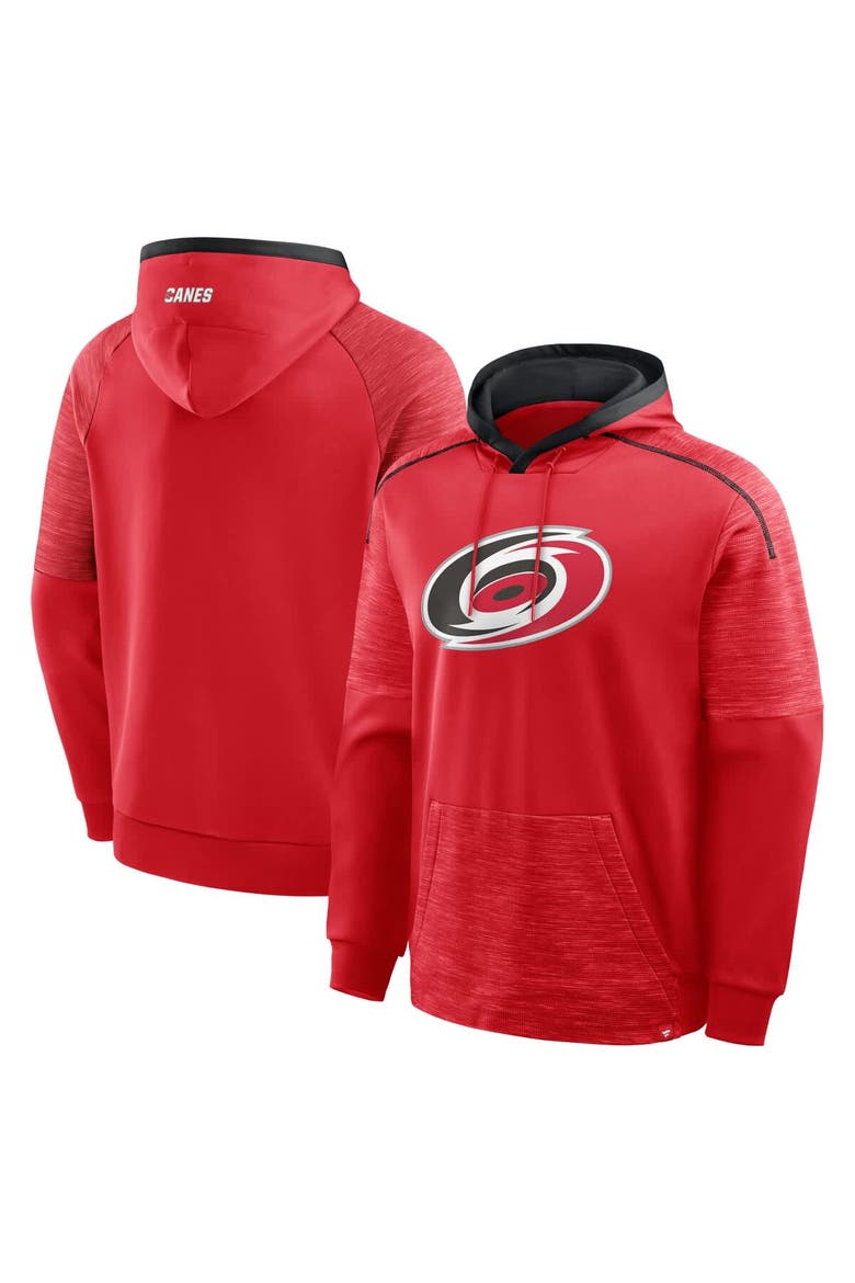 Men's Fanatics Red Carolina Hurricanes Goaltender Defender Pullover Hoodie, Main, color, Red