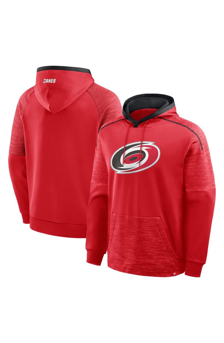 FANATICS Men's Fanatics Red Carolina Hurricanes Goaltender Defender Pullover Hoodie, Main, color, Red