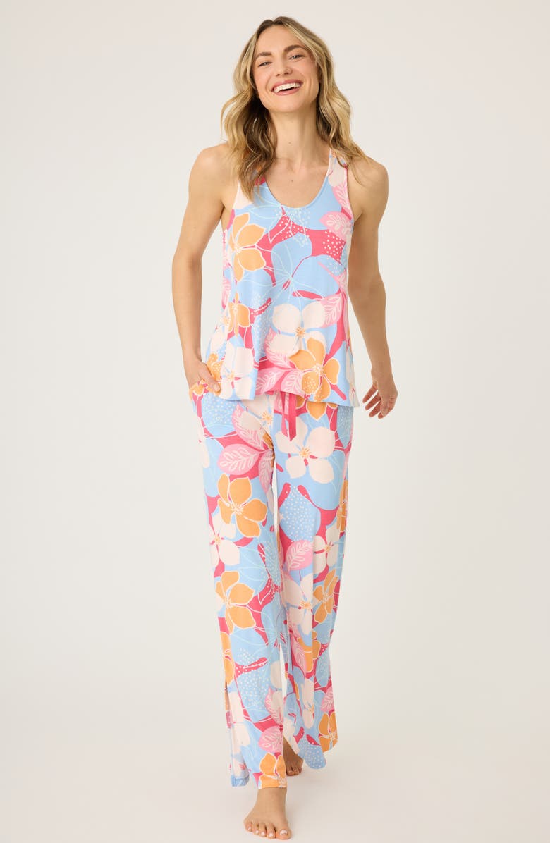 PJ Salvage Tropical Dreams Sleep Tank, Alternate, color, Blue Multi