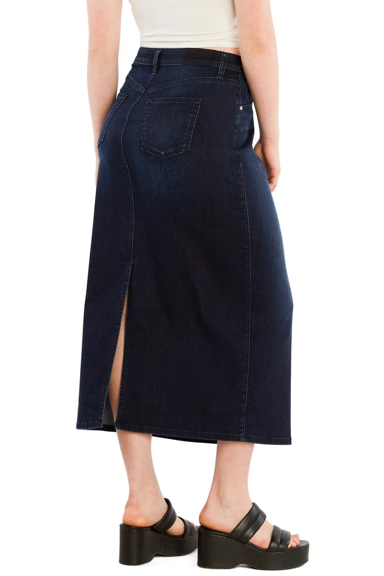 Vintage Denim Maxi Skirt, Alternate, color, NIGHT GREY