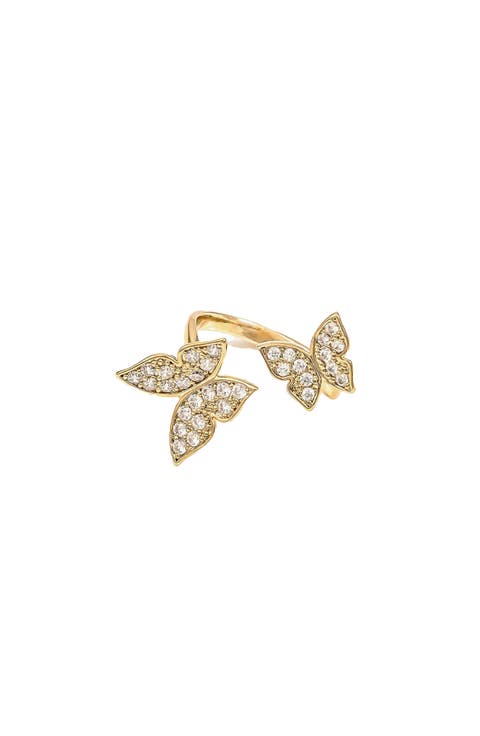 Butterfly Statement Adjustable Ring