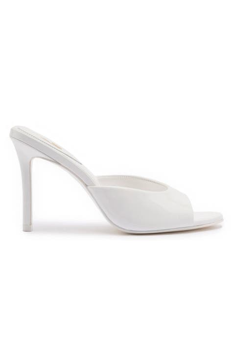 Jasmine Hi Mule In White Leather