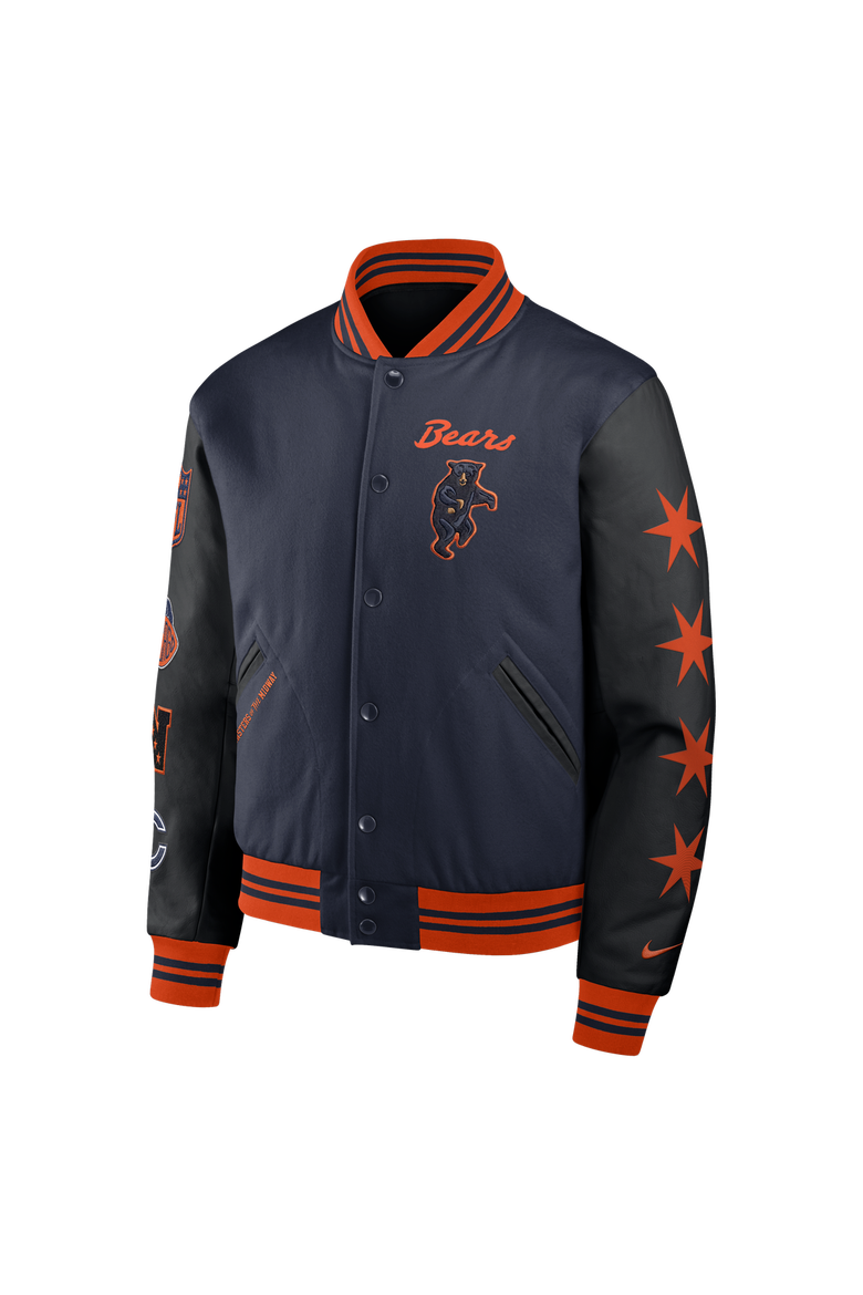 Men's Nike  Navy Chicago Bears 2026 Rivalries Collection Varsity Jacket, Alternate, color, Navy