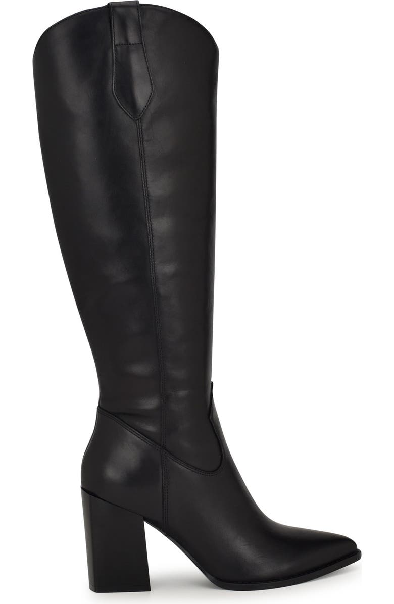 Nine West Bromwel Pointed Toe Knee High Western Boot, Alternate, color,