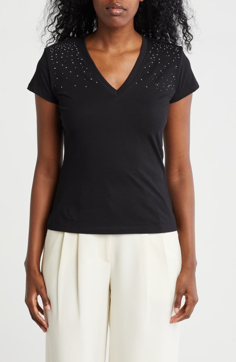 BOSS Orange Studded V-Neck T-Shirt, Main, color, 